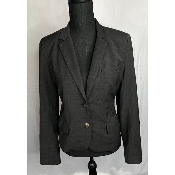 Aritzia Talula women single breasted blazer wool blend casual dark grey size 6 - Picture 2 of 8